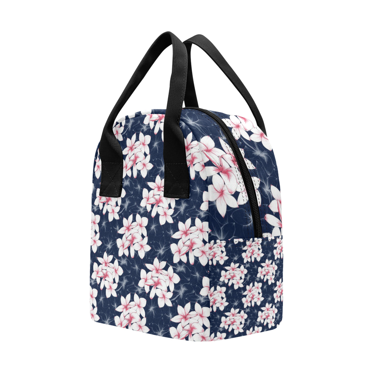 Plumeria Pattern Print Design PM017 Insulated Lunch Bag