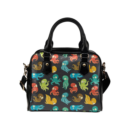 Octopus Pattern Print Design A01 Shoulder Handbag
