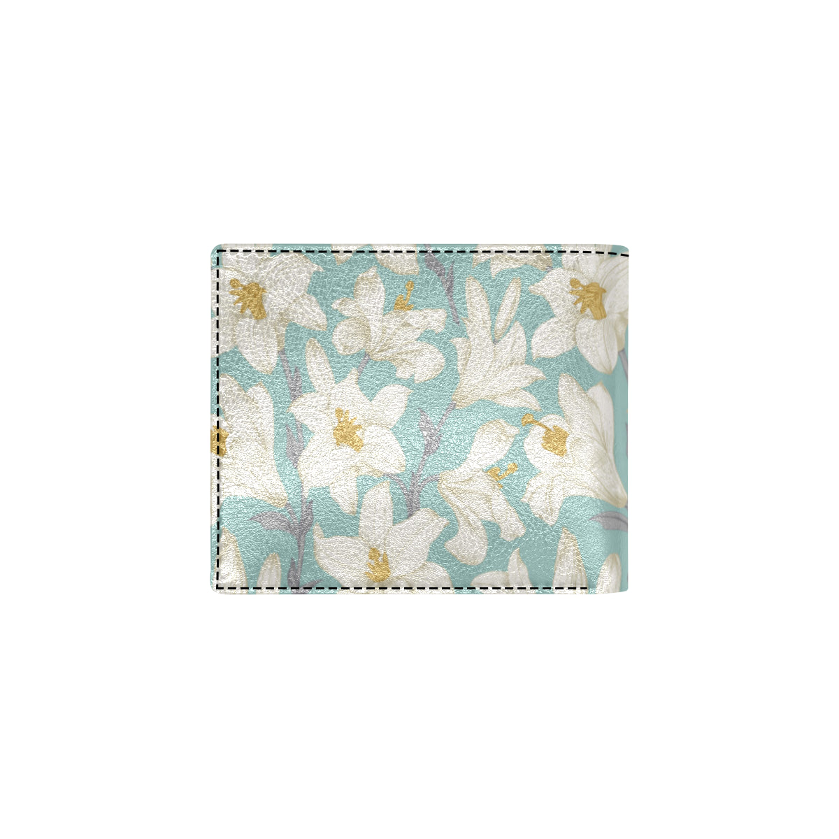 Lily Pattern Print Design 02 Men's ID Card Wallet