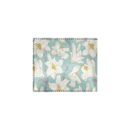 Lily Pattern Print Design 02 Men's ID Card Wallet