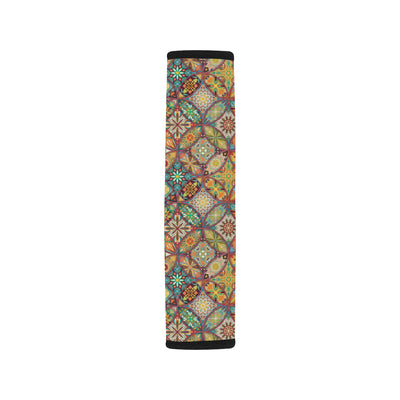 Mandala Flower Themed Design Print Car Seat Belt Cover