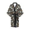 Camper marshmallow Camping Design Print Women's Short Kimono