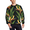 Bird Of Paradise Pattern Print Design BOP012 Men Long Sleeve Sweatshirt