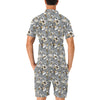 Hummingbird Pattern Print Design 02 Men's Romper