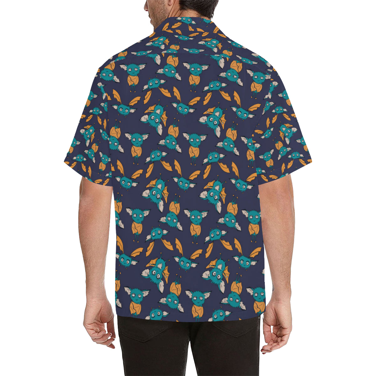 Bat Pattern Print Design 07 Men's Hawaiian Shirt