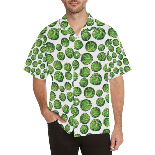 Brussels Sprouts Pattern Print Design 02 Men's Hawaiian Shirt