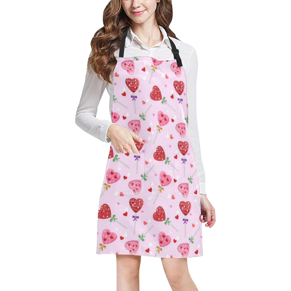 Lollipop Pattern Print Design LL07 Apron with Pocket