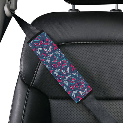 Butterfly Red Deep Blue Print Pattern Car Seat Belt Cover