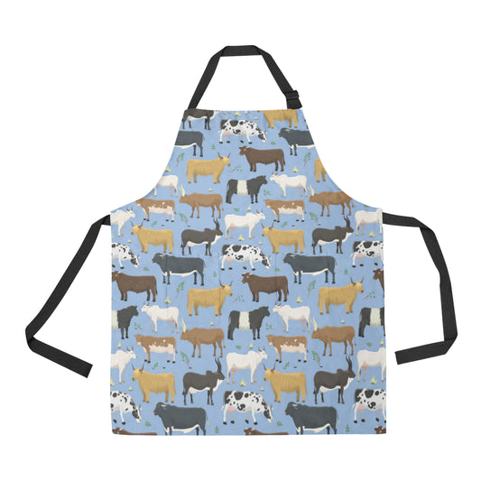 Cattle Pattern Print Design 02 Apron with Pocket