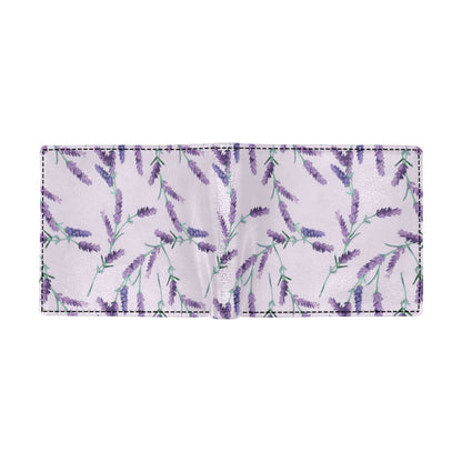 Lavender Pattern Print Design 02 Men's ID Card Wallet