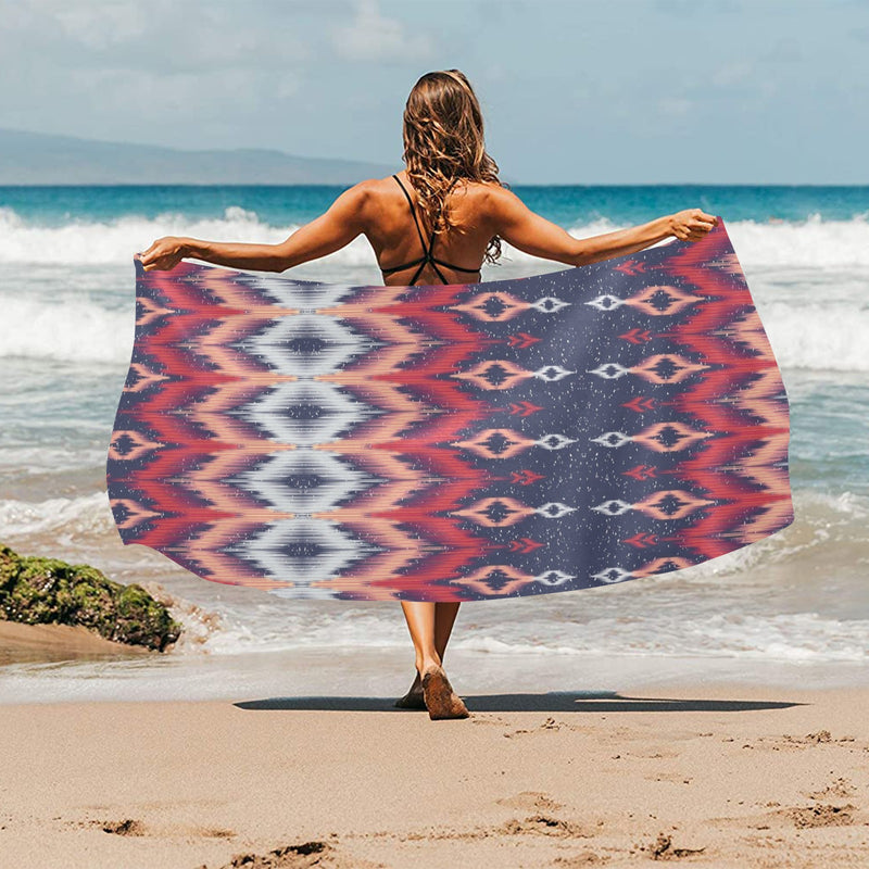 Ikat Print Design LKS401 Beach Towel 32" x 71"