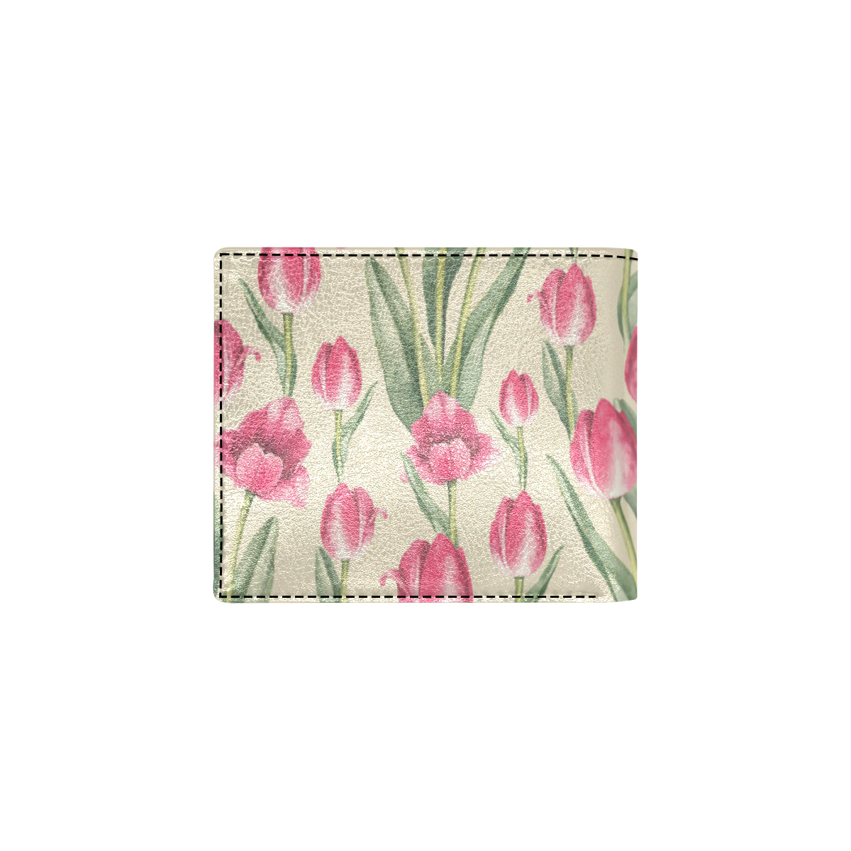 Tulip Pink Pattern Print Design TP06 Men's ID Card Wallet