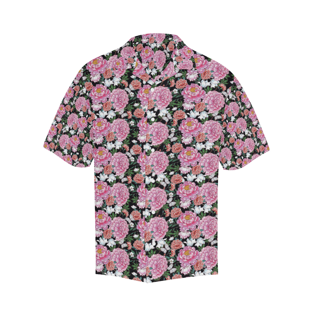 Dahlia Pattern Print Design 02 Men's Hawaiian Shirt
