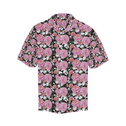 Dahlia Pattern Print Design 02 Men's Hawaiian Shirt