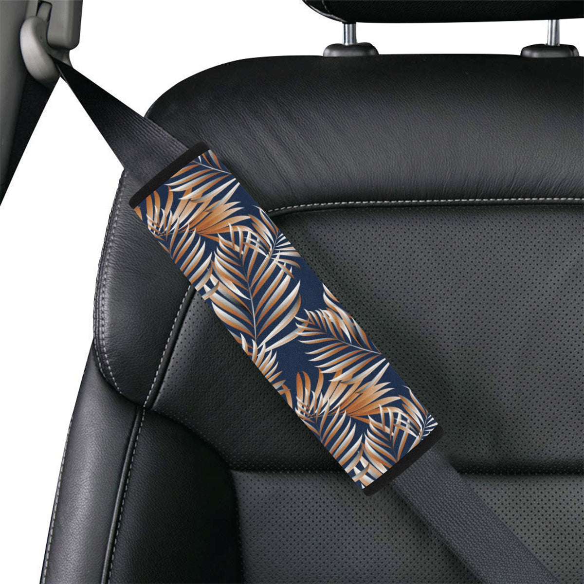 Tropical Flower Pattern Print Design TF07 Car Seat Belt Cover