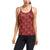 Skull Red Print Design LKS306 Women's Racerback Tank Top