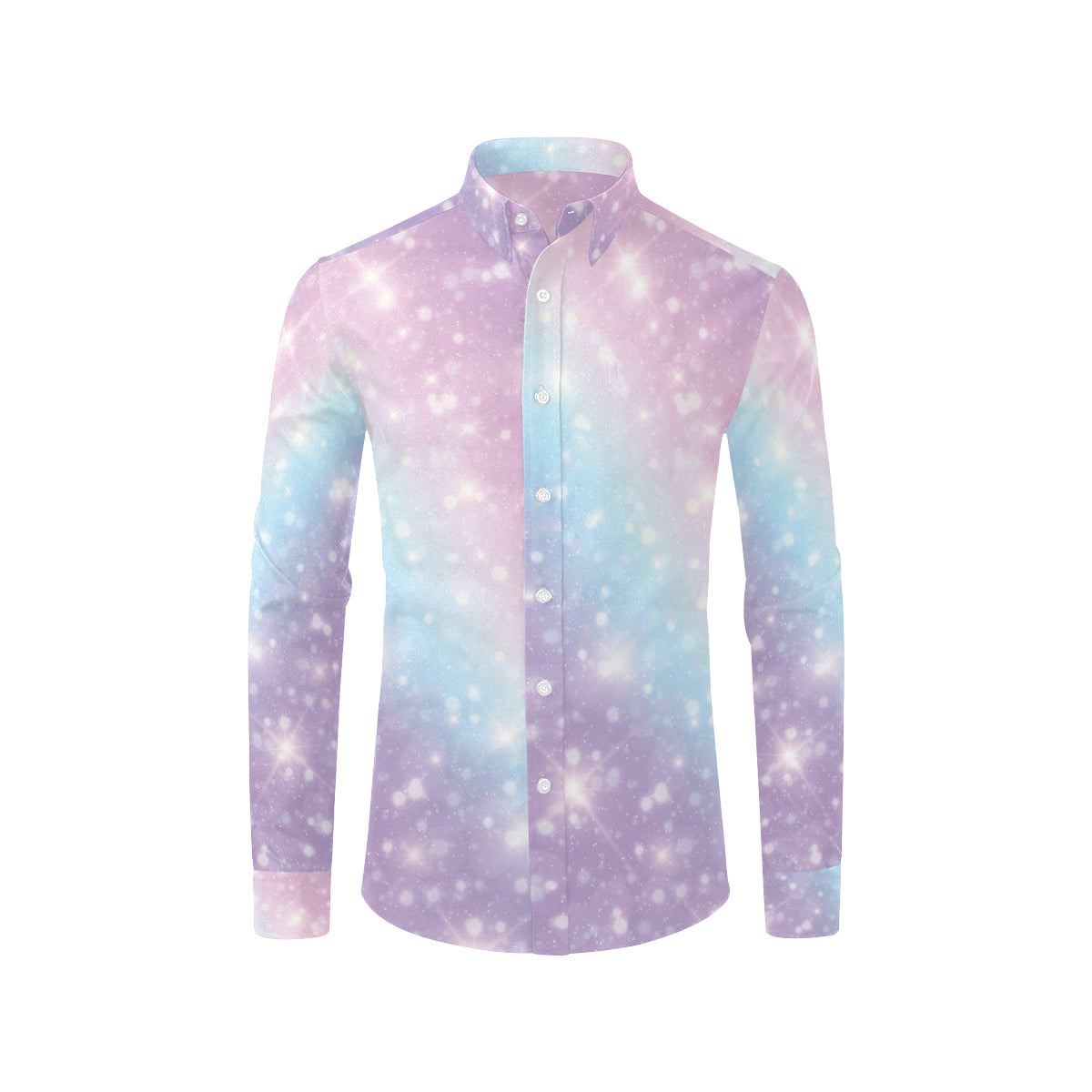 Cosmic Pastel Pattern Print Design 02 Men's Long Sleeve Shirt