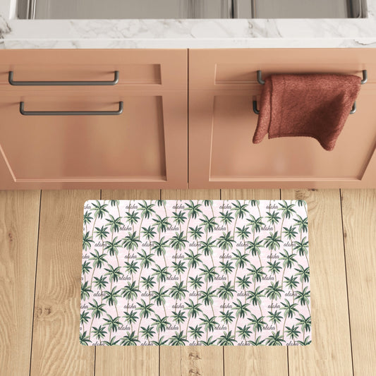 Aloha Beach Pattern Design Themed Print Kitchen Mat