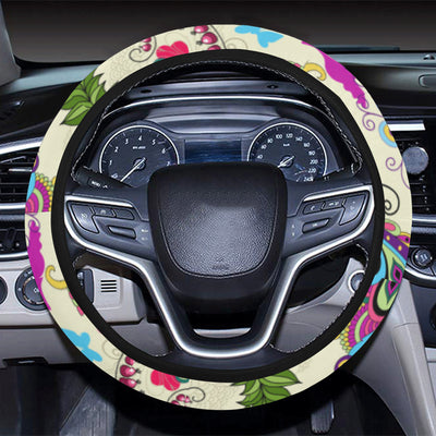 Butterfly Colorful Indian Style Steering Wheel Cover with Elastic Edge