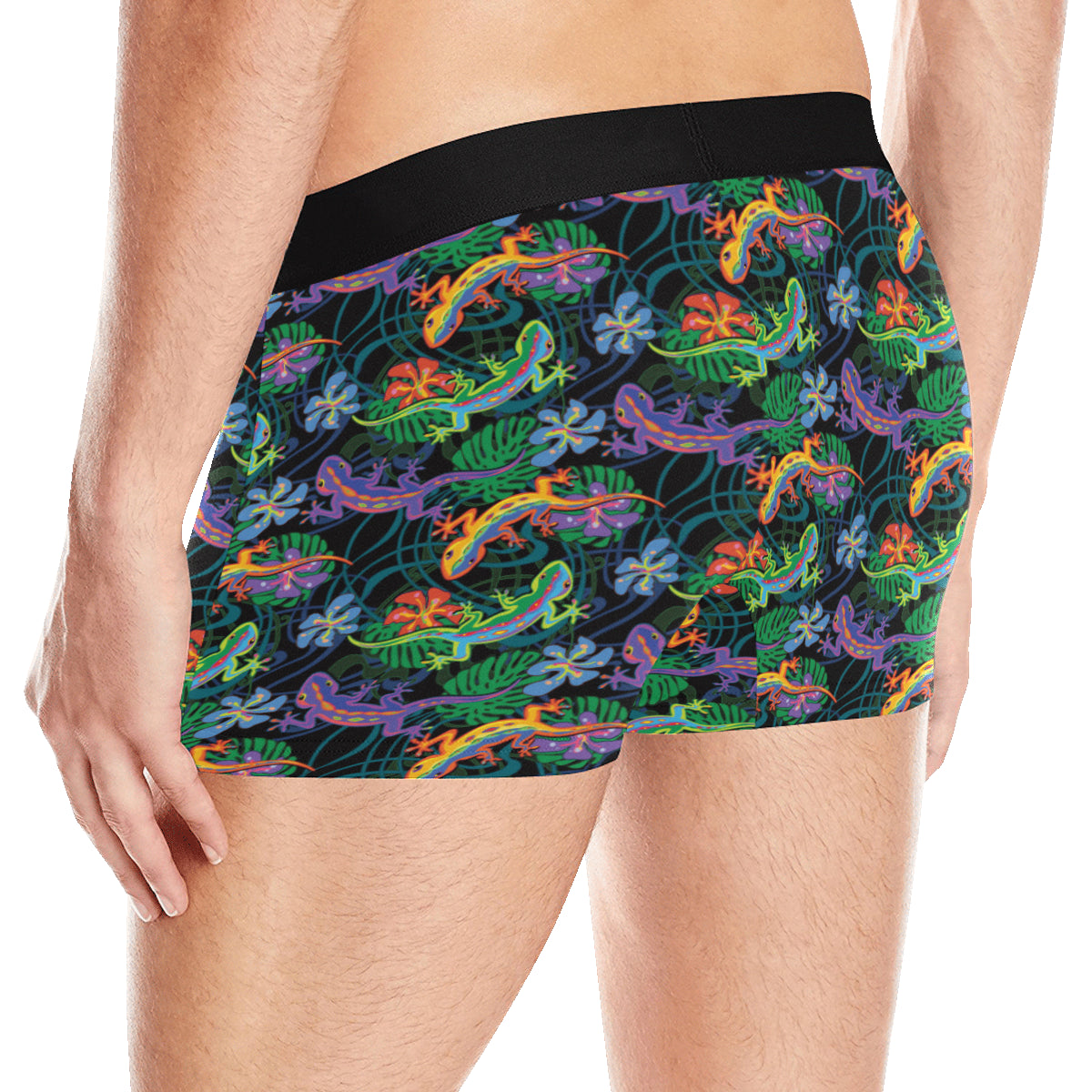 Gecko Colorful Pattern Print Design 01 Men's Boxer Briefs