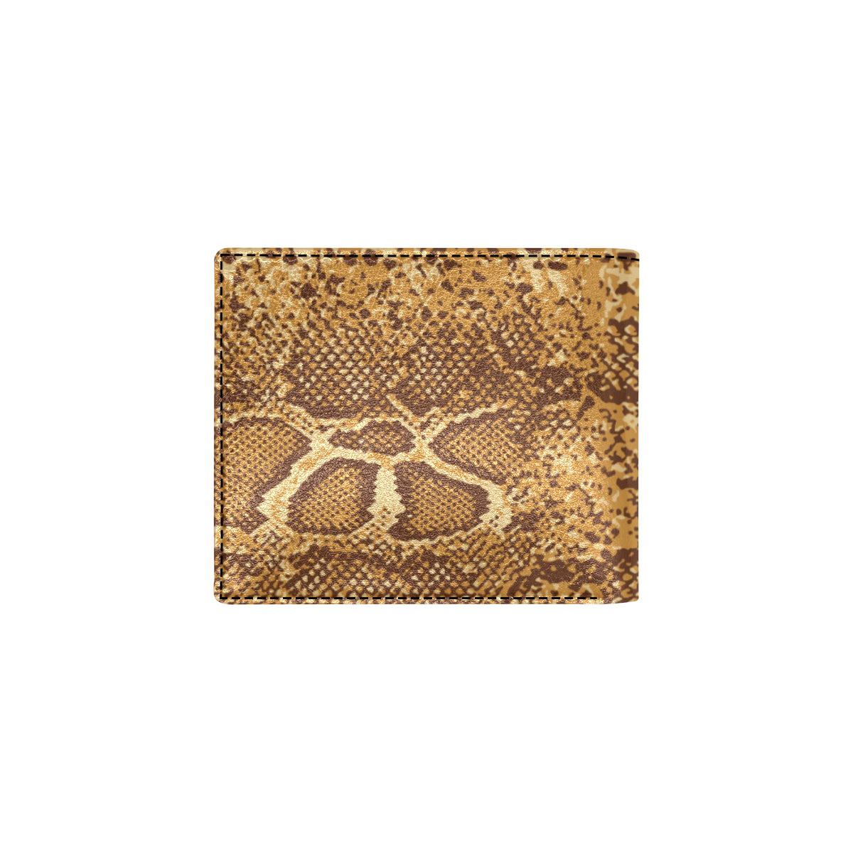 Python Brown Pattern Print Design A03 Men's ID Card Wallet