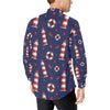 Nautical Pattern Print Design A03 Men's Long Sleeve Shirt