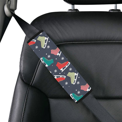 Ice Skate Pattern Print Design 04 Car Seat Belt Cover