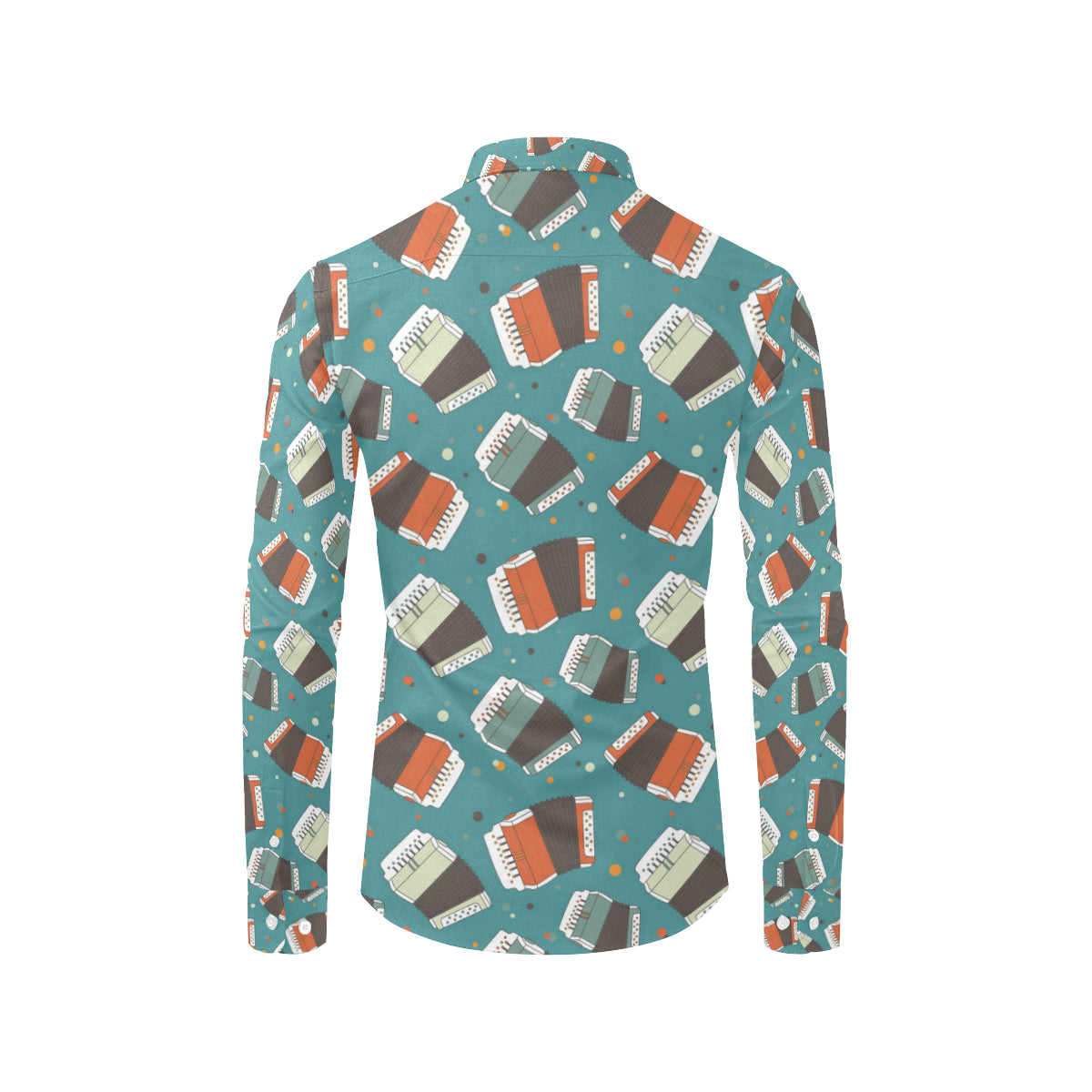 Accordion Pattern Print Design 02 Men's Long Sleeve Shirt