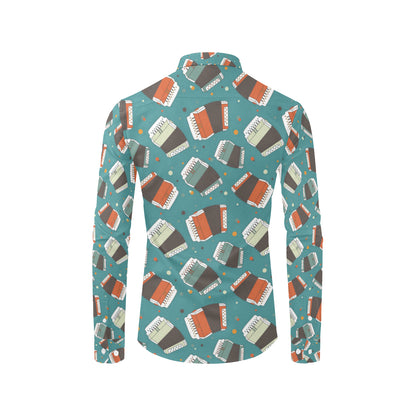 Accordion Pattern Print Design 02 Men's Long Sleeve Shirt