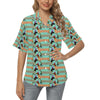 Dachshund Pattern Print Design 05 Women's Hawaiian Shirt