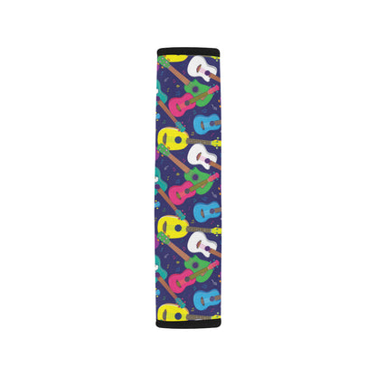 Ukulele Pattern Print Design 02 Car Seat Belt Cover