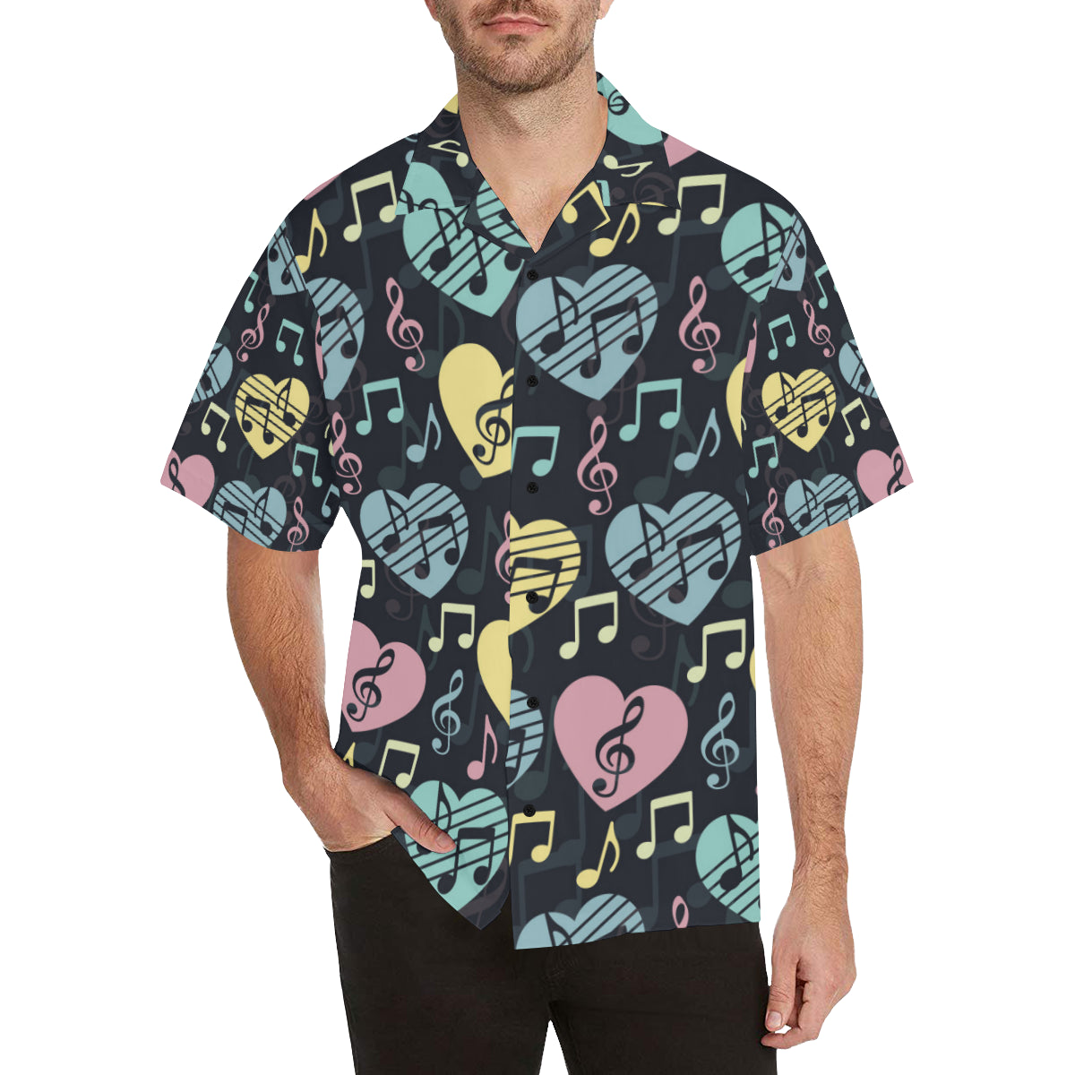 Music note Pattern Print Design A03 Men's Hawaiian Shirt