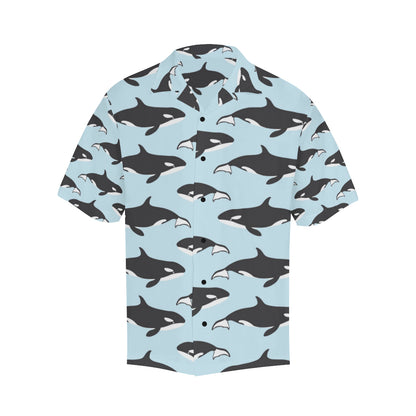 Killer Whale Pattern Print Design 01 Men's Hawaiian Shirt