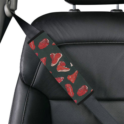Meat Pattern Print Design 01 Car Seat Belt Cover