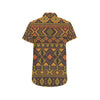 Navajo Pattern Print Design A06 Men's Short Sleeve Button Up Shirt