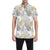 Gold Glitter Tropical Palm Leaves Men's Short Sleeve Button Up Shirt