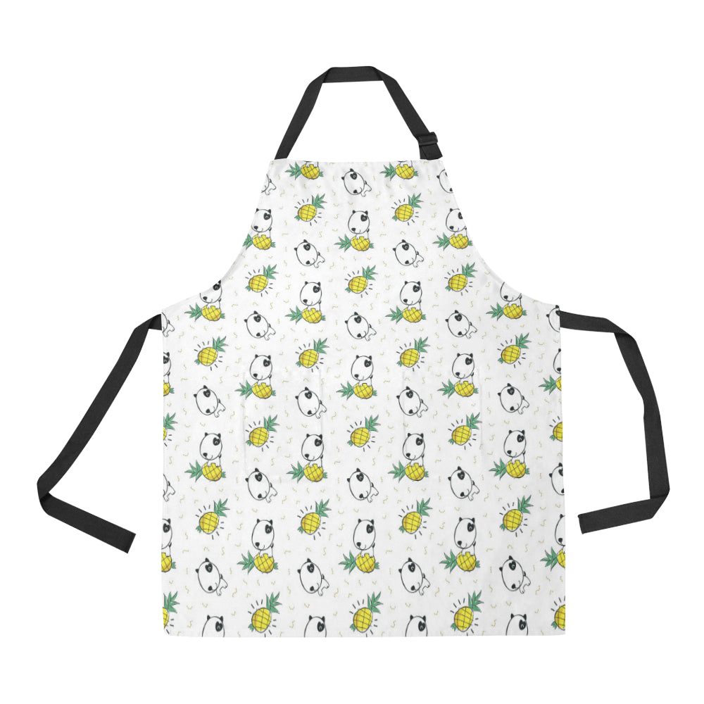 Bull Terriers Pattern Print Design 05 Apron with Pocket