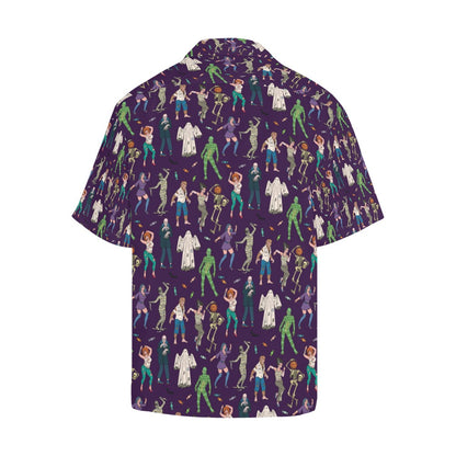 Creepy Zombie Print Design LKS302 Men's Hawaiian Shirt