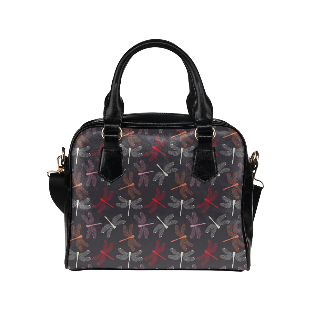 Dragonfly Pattern Print Design 01 Shoulder Handbag