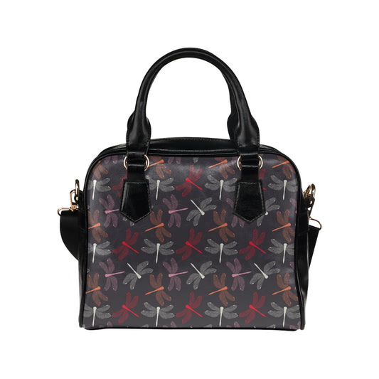 Dragonfly Pattern Print Design 01 Shoulder Handbag