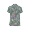 Cactus Colorful Print Pattern Men's Short Sleeve Button Up Shirt