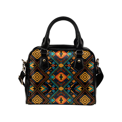 Kente Pattern Print Design 04 Shoulder Handbag