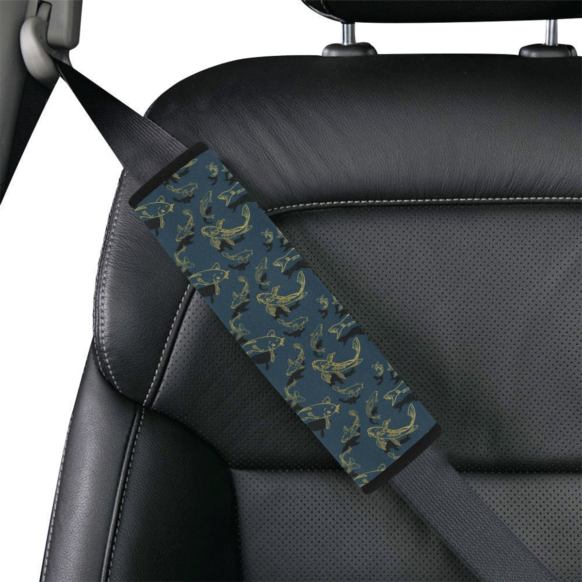 Koi Carp Gold Design Themed Print Car Seat Belt Cover