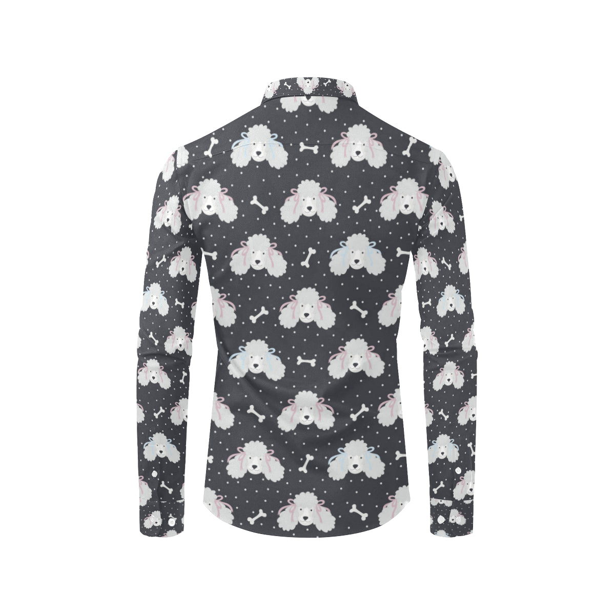 Poodle Pattern Print Design A03 Men's Long Sleeve Shirt