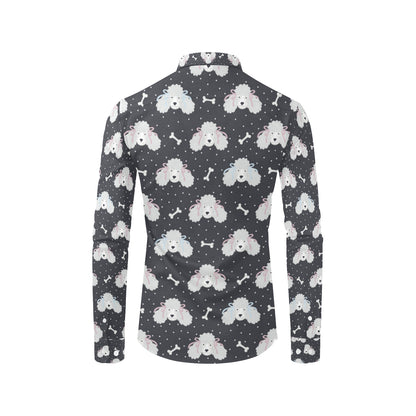 Poodle Pattern Print Design A03 Men's Long Sleeve Shirt