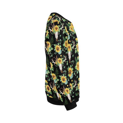 Sunflower Pattern Print Design SF08 Men Long Sleeve Sweatshirt