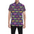 Dragonfly Neon Color Print Pattern Men's Short Sleeve Button Up Shirt