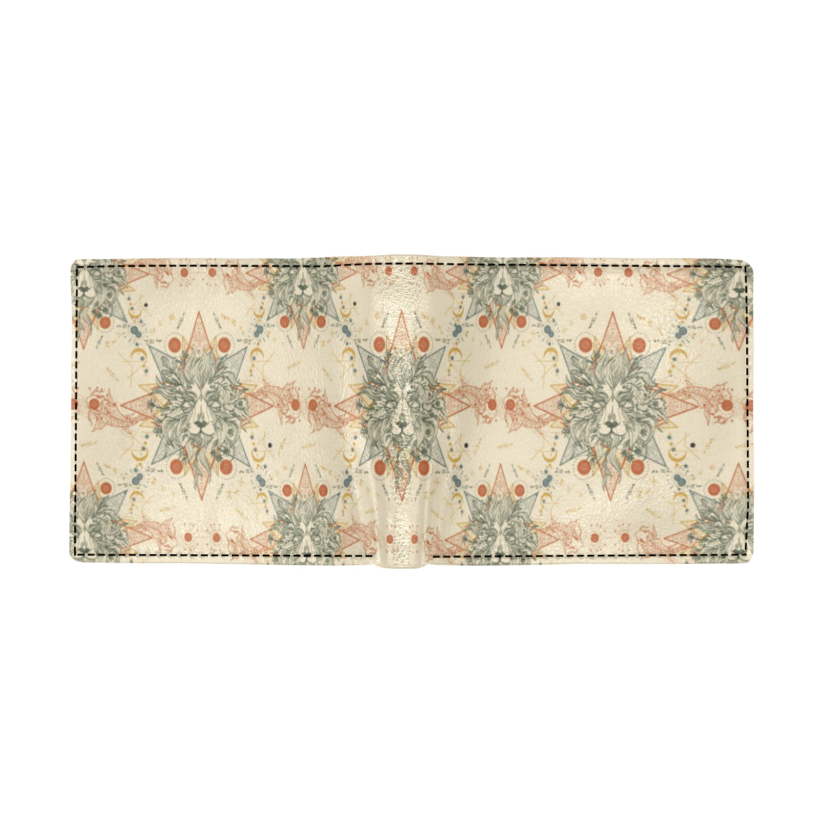 Leo Pattern Print Design 02 Men's ID Card Wallet