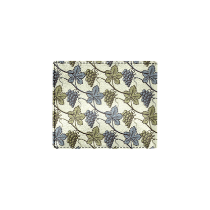 Grape Pattern Print Design GP03 Men's ID Card Wallet