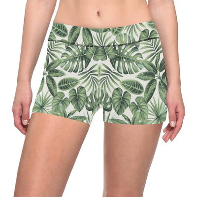 Palm Leaves Pattern Print Design PL014 Yoga Shorts